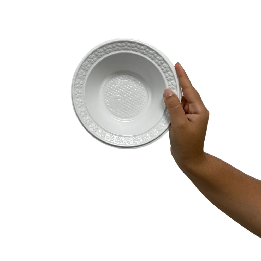 Prato Fundo 15cm Branco Kerocopo com 10 unidades - Estilo Cumbuca - e - dona
