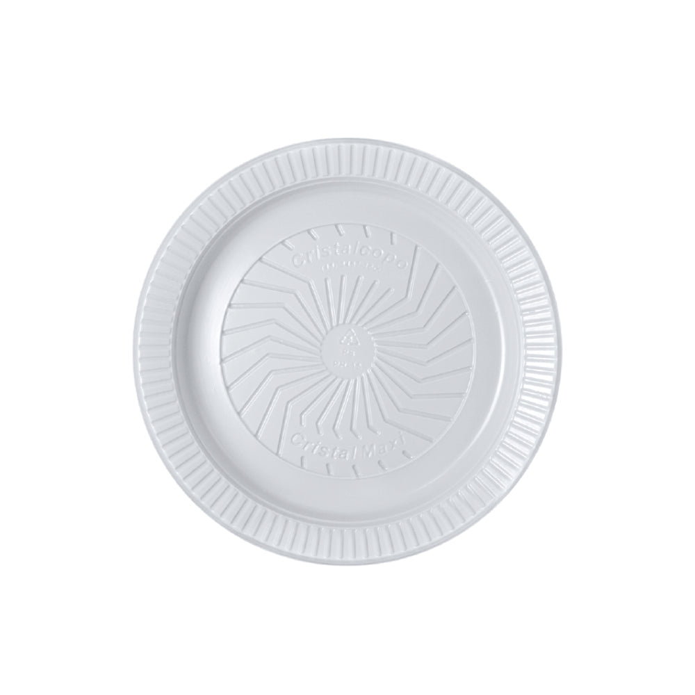 Prato Raso 15cm Branco para Sobremesas Cristalcopo com 1.000 unidades - e - dona