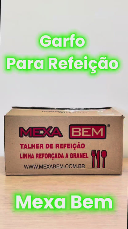 Garfo para Refeição 17,7cm Reforçada Branca Mexa Bem a granel com 500 unidades
