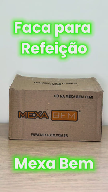Faca para Refeição 18cm Reforçada Branca Mexa Bem com 500 un
