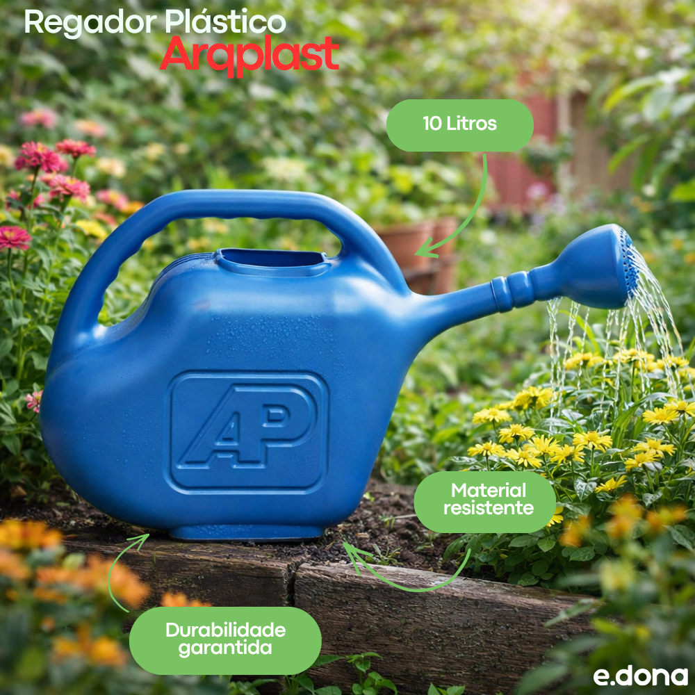 Regador Plástico 10L Arqplast - e - dona