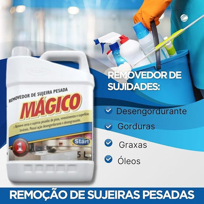 Removedor de Sujeira Pesada e Cera Mágico Start 5 litros - e - dona