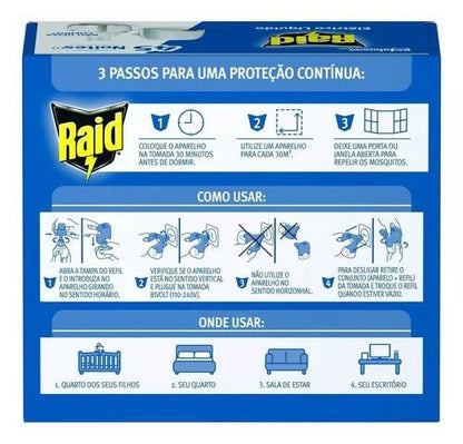 Repelente Elétrico + refil 45 noites Raid 1 unidade - e - dona