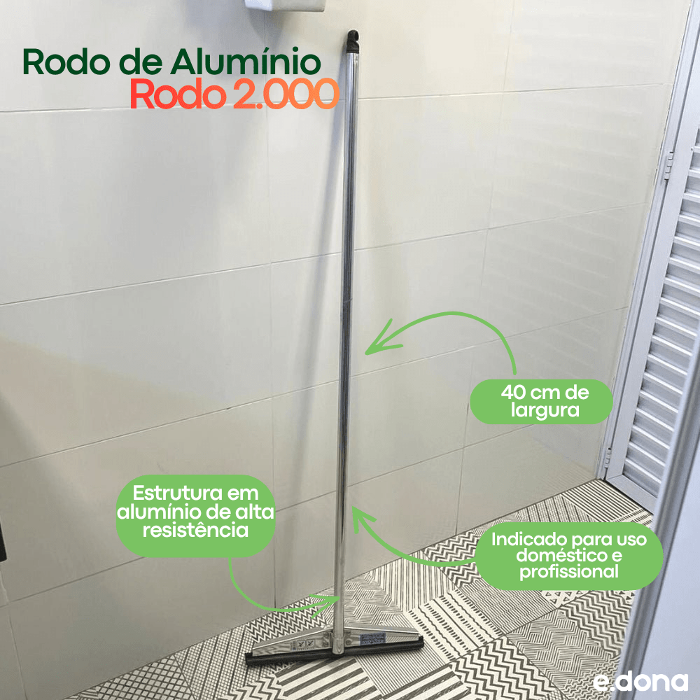 Rodo de Alumínio 40cm Rodo 2.000 - e - dona