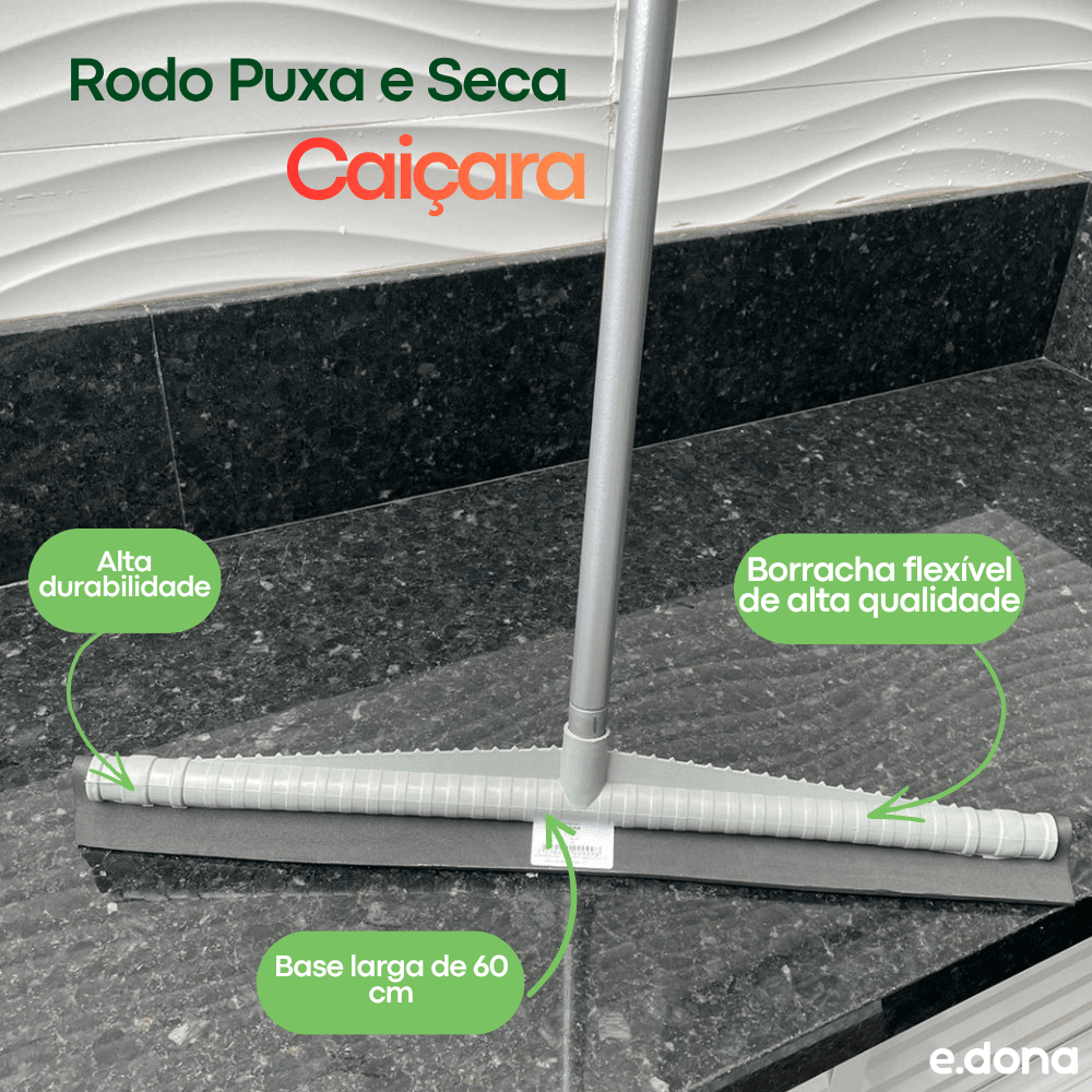 Rodo Puxa e Seca com Cabo Plástico Caiçara - e - dona