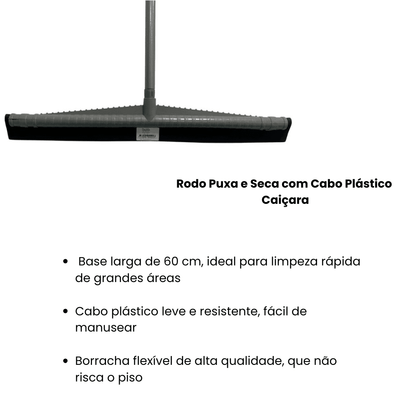 Rodo Puxa e Seca com Cabo Plástico Caiçara - e - dona