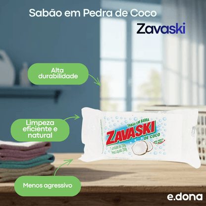 Sabão em Pedra de Coco Zavaski 200g - e - dona