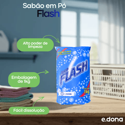 Sabão em Pó Flash 1kg - e - dona