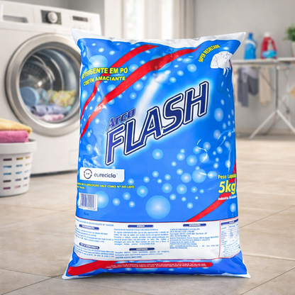Sabão em Pó Flash em pacote de 5kg - e - dona