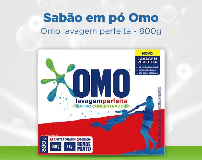 Sabão em Pó Lavagem Perfeita Omo 800g - e - dona