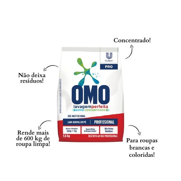 Sabão em pó Omo Lavagem Perfeita 5,6kg - e - dona
