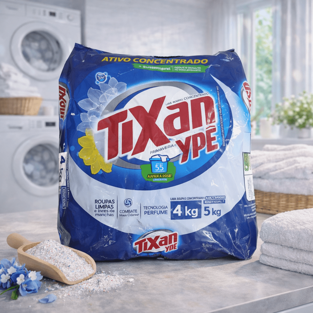 Sabão em Pó Primavera Tixan pacote 4kg - e - dona