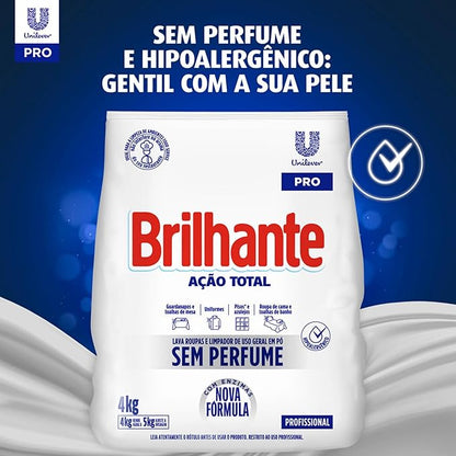 Sabão em Pó sem perfume Brilhante 4kg - e - dona