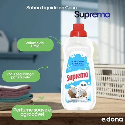 Sabão Líquido de Coco Suprema 1 Litro - e - dona