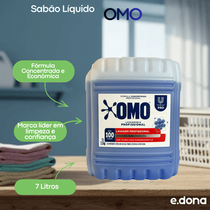 Sabão Líquido OMO Lavanderia Profissional 7 Litros - e - dona