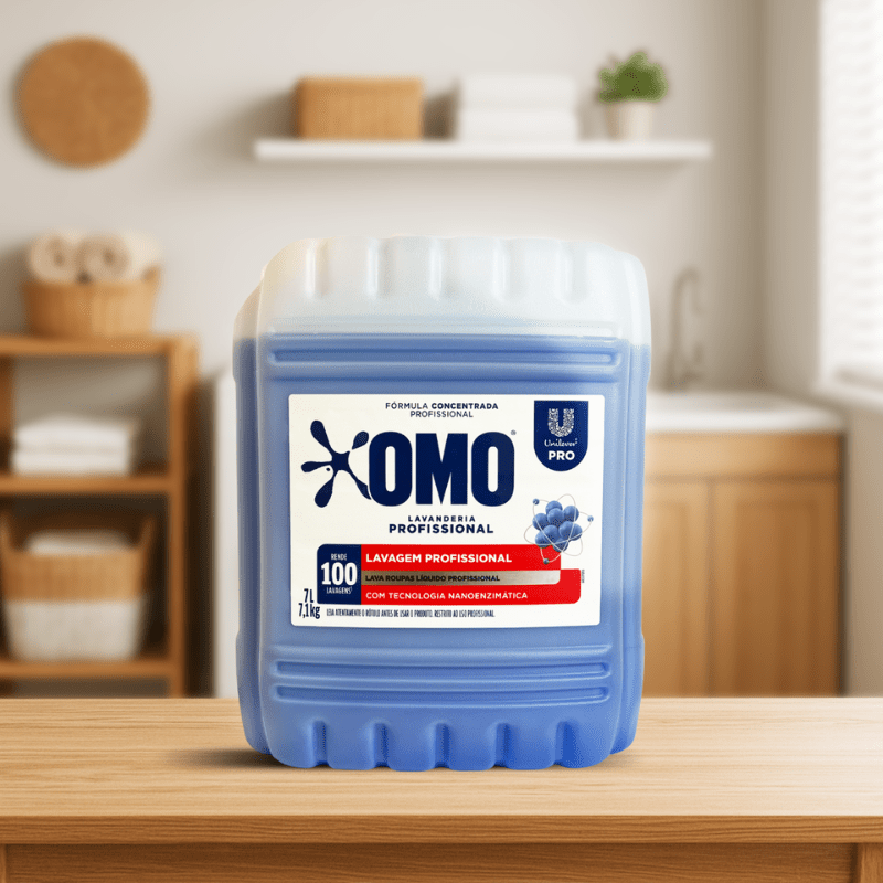 Sabão Líquido Omo Lavanderia profissional 7 Litros - e - dona