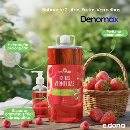Sabonete 2 Litros Frutas Vermelhas Denomax - e - dona