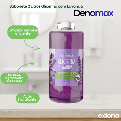 Sabonete 2 Litros Glicerina com Lavanda Denomax - e - dona