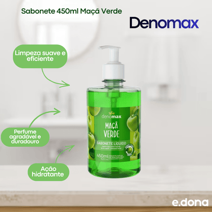 Sabonete 450ml Maçã Verde Denomax - e - dona