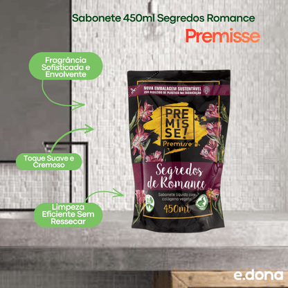 Sabonete 450ml Segredos Romance Premisse - e - dona