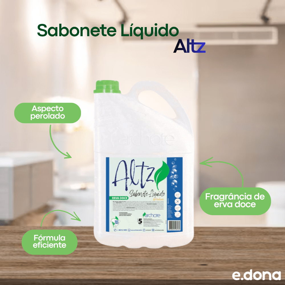 Sabonete 5 Litros Erva Doce Perolado Altz - e - dona