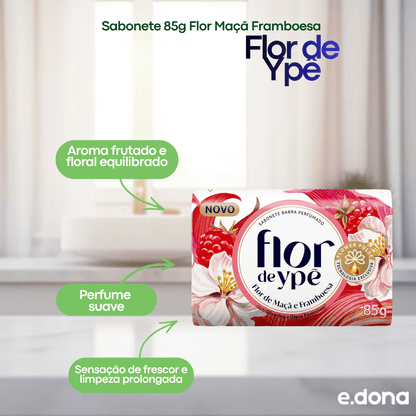 Sabonete 85g Flor Maçã Framboesa Flor de Ypê - e - dona