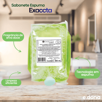 Sabonete Espuma Erva Doce Plus Exaccta Refil 500ml - e - dona