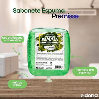 Sabonete Espuma Erva Doce Premisse Refil 700ml - e - dona