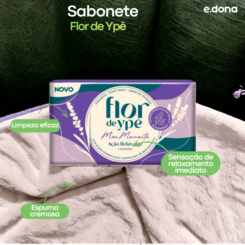 Sabonete Flor de Ypê Meu Momento 85g Lavanda - e - dona