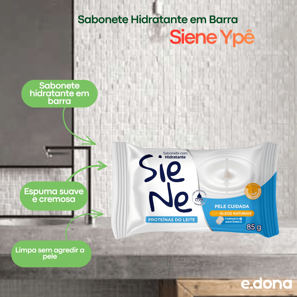 Sabonete Hidratante em Barra Siene Ypê 85g - e - dona