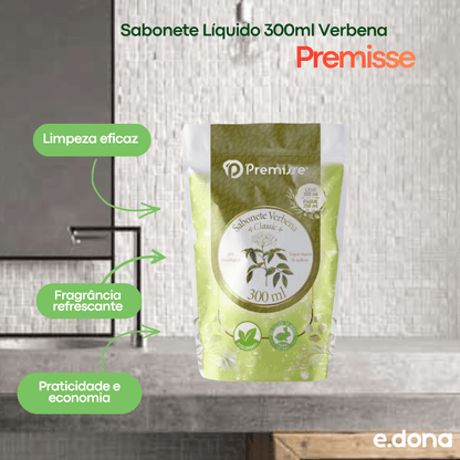 Sabonete Líquido 300ml Verbena Premisse Refil - e - dona