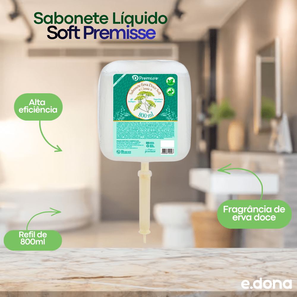 Sabonete Líquido Erva Doce Soft Premisse Refil 800ml - e - dona