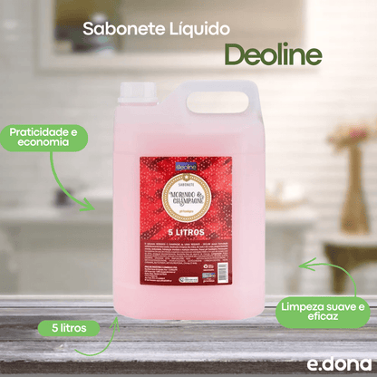 Sabonete Líquido Morango e Champagne Deoline 5 Litros - e - dona