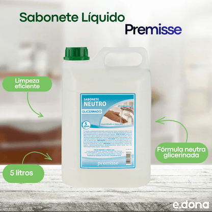 Sabonete Líquido Neutro Glicerinado Premisse 5 Litros - e - dona