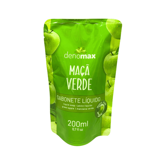 Sabonete Líquido Sachê Maçã Verde Denomax 200ml - e - dona