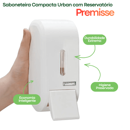 Saboneteira Compacta Urban com Reservatório Premisse 400ml - e - dona