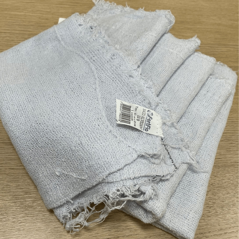 Saco Alvejado 40x60 Fort fio 78g 13B com 6 unidades - e - dona