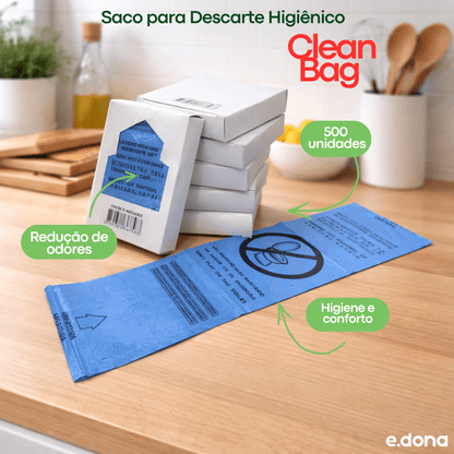 Saco Clean Bag para Descarte Higiênico - e - dona