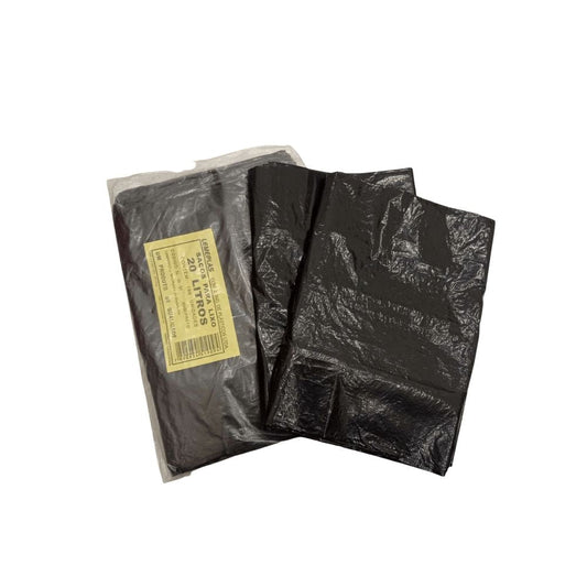 Saco de lixo 20 litros Preto Lemeplas com 100 unidades - e - dona