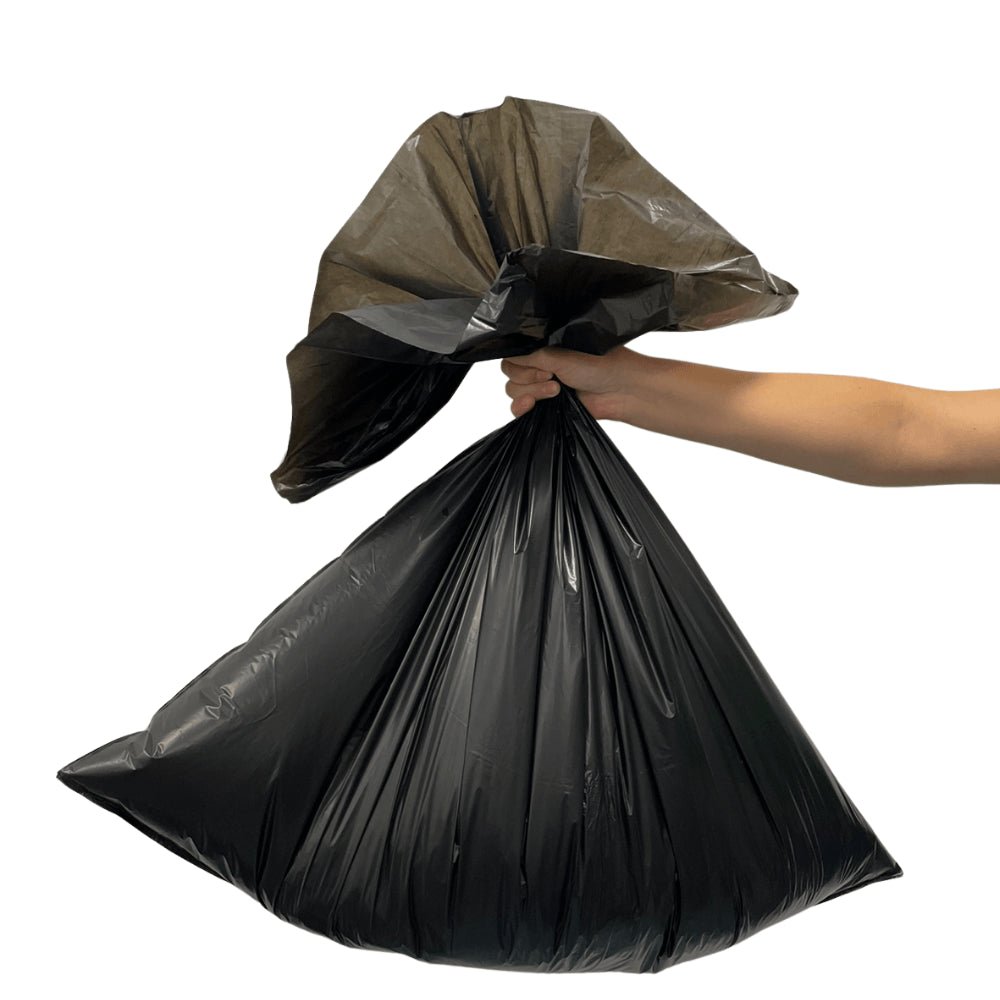 Saco de lixo preto 110 litros reciclado Reforçado Boca larga Zibag almofada com 100 unidades - e - dona