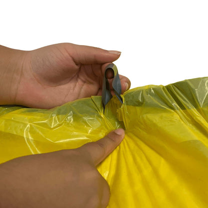 Saco Hamper Amarelo 110 litros com fitilho Embalac com 50 unidades - e - dona