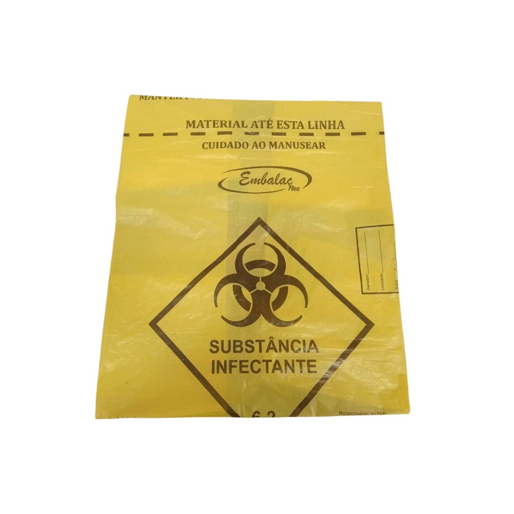 Saco Hamper Amarelo 110 litros com fitilho Embalac com 50 unidades - e - dona