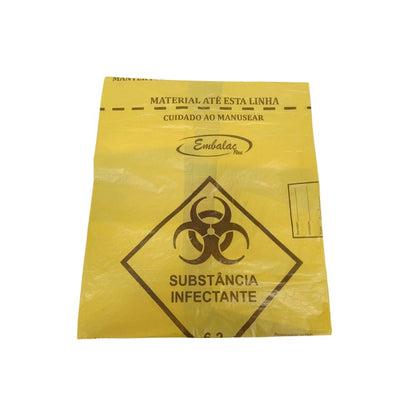 Saco Hamper Amarelo 110 litros com fitilho Embalac com 50 unidades - e - dona