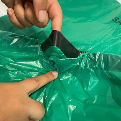 Saco Hamper Verde 110 litros com fitilho Embalac com 50 unidades - e - dona