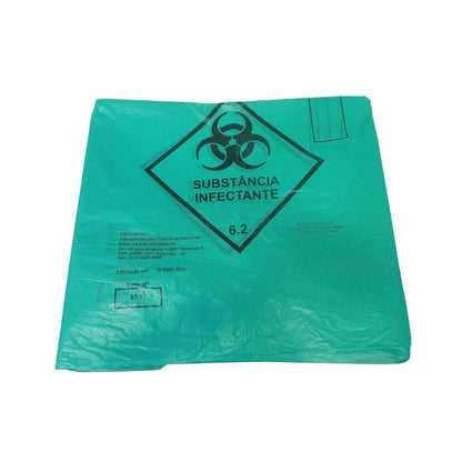 Saco Hamper Verde 110 litros com fitilho Embalac com 50 unidades - e - dona