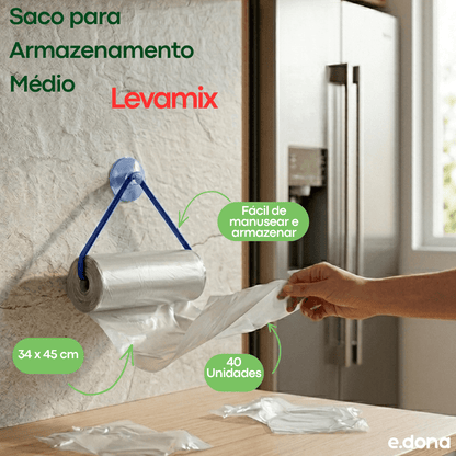 Saco para Armazenamento Levamix Médio - e - dona