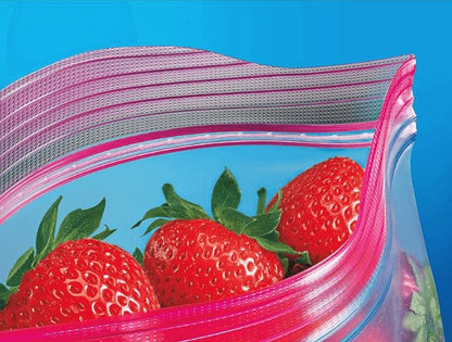 Saco Plástico Médio Ziploc com Fecho Hermético para conservar c/ 24 unidades - e - dona
