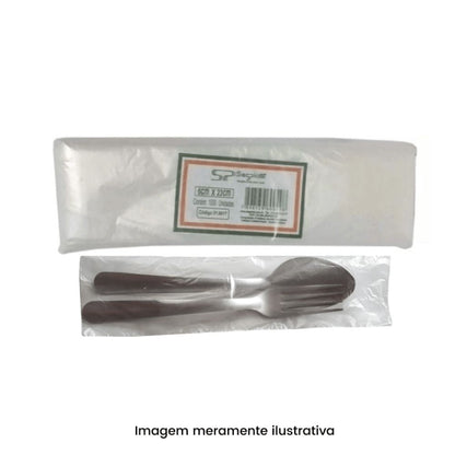 Saco transparente para talher 6X23cm Segplast com 1.000 unidades - e - dona