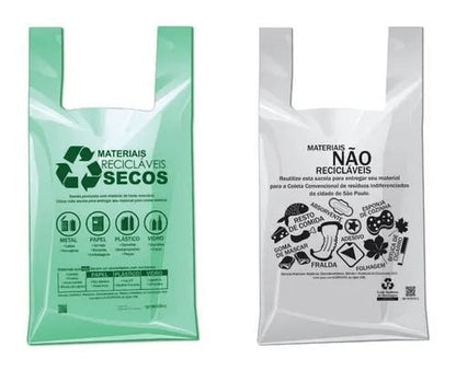 Sacola Plástica Padrão Prefeitura Cinza 48x55cm Altaplast com 500 unidades - e - dona