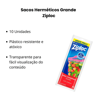 Sacos Herméticos Grande Ziploc 10 Unidades - e - dona